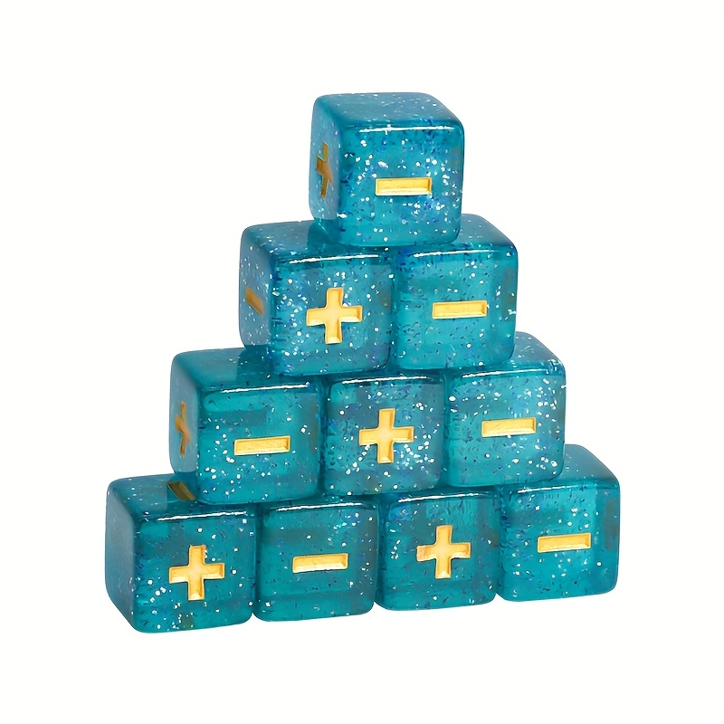 Set of 10 16Mm Acrylic Right Angle Dice for Games